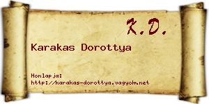 Karakas Dorottya névjegykártya